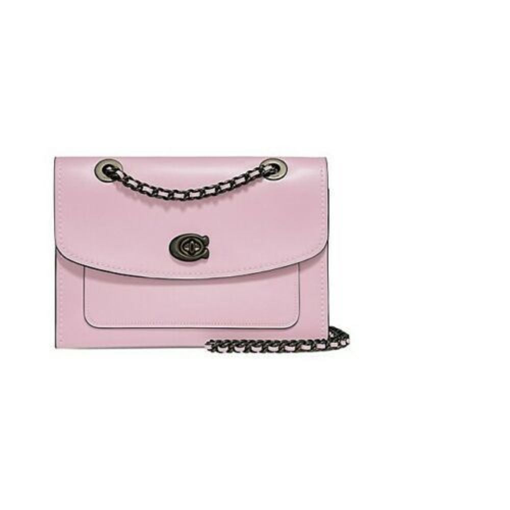 Coach Aurora Parker Leather Handbag Pink Shoulder Bag Turnlock Medium Purse NEW